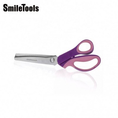 SmileTools 9.3 Inches Scalloped Pinking Shears Stainless Steel Dressmaking Sewing Scissors Zig Zag Fabric Craft Scissors