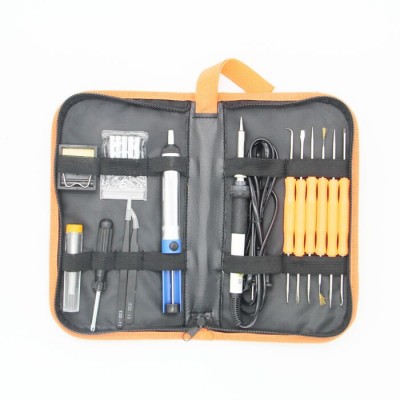 Electric Soldering Iron Tool Kit Tin Wire Desoldering Pump Tweezers Screwdrivers Iron US/EU Type