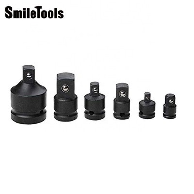 Smiletools 6pcs 1/4 3/8 1/2 Ratchet Drive Impact Socket Adapter Converter Reducer Universal Joint Extension Bar