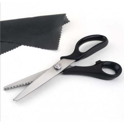 Double Color Rubber Handle Lace Fabric Tailor's Scissors Stainless Steel Cutting Textile Craft Decorative Scissors